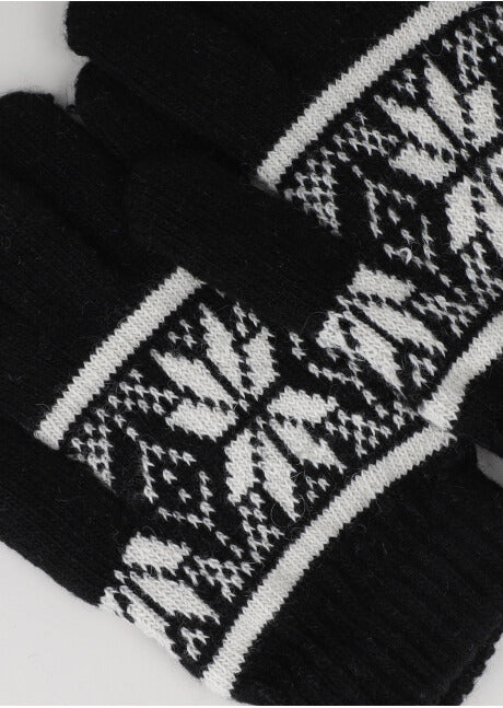 Guantes tejidos noche buena NEGRO