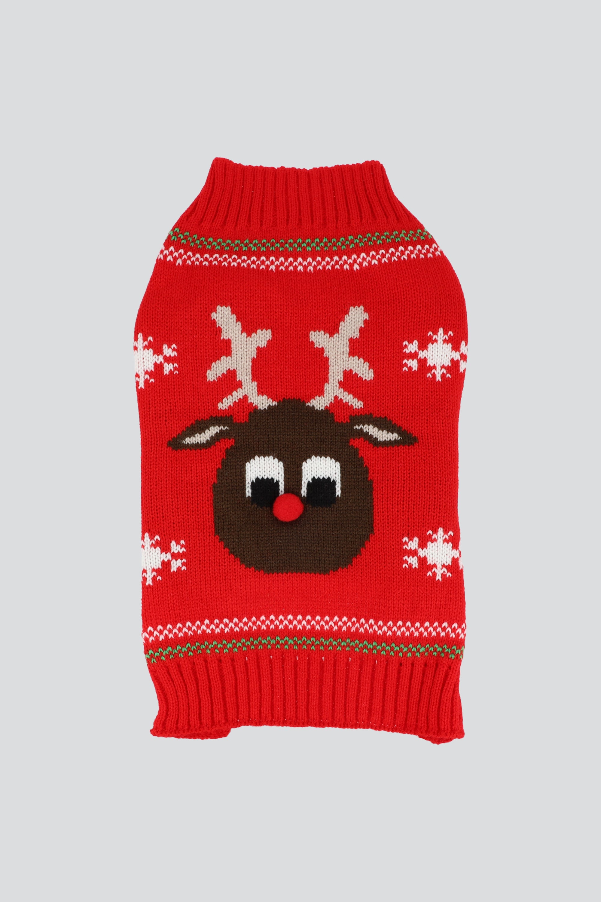 Suéter Navideño Reno Mascota Chico ROJO