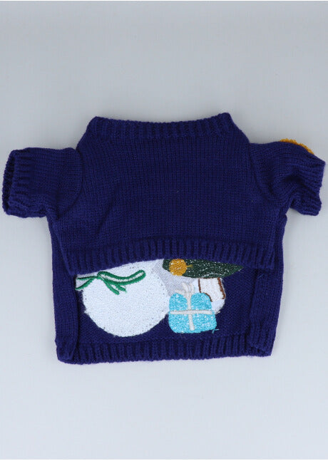 Suéter Navideño Mascota Chico AZUL