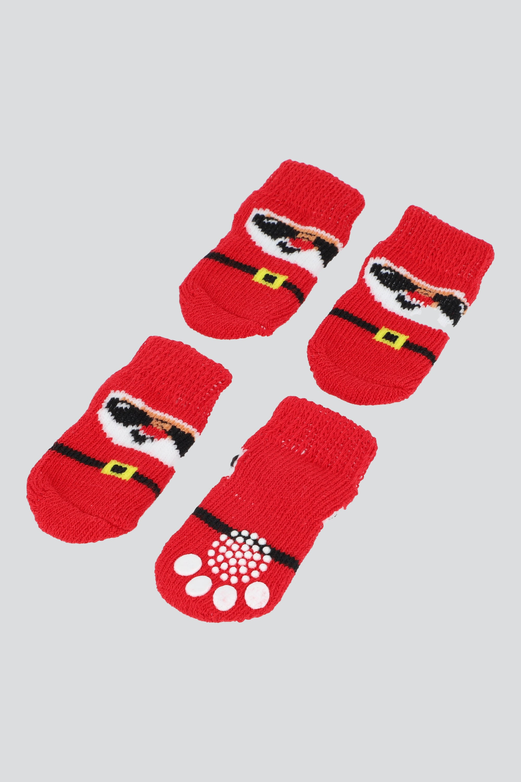 Set 2 Pares Calcetines Navidad Mascota Chico ROJO