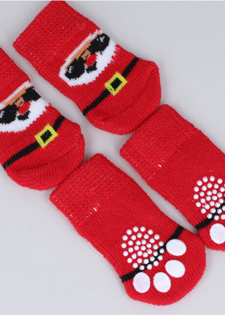 Set 2 Pares Calcetines Navidad Mascota Chico ROJO