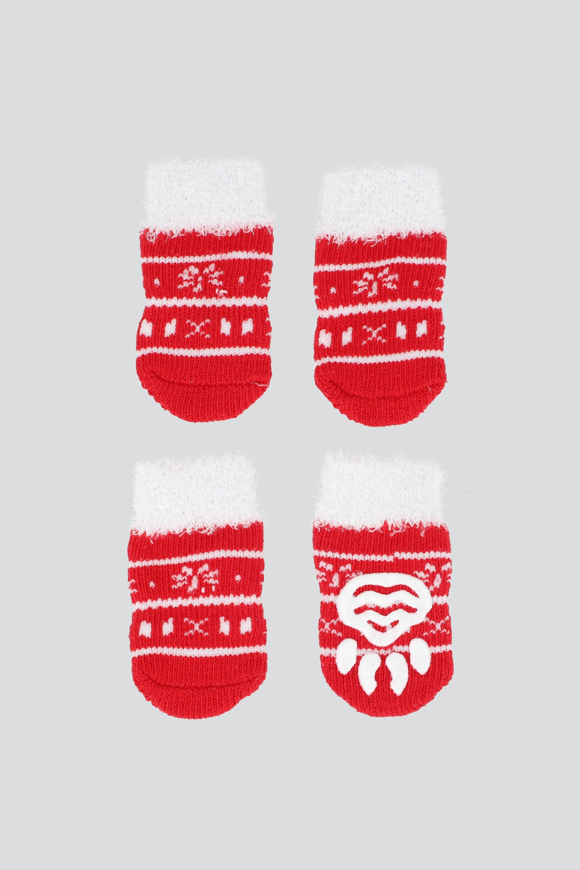 Set 2 Pares Calcetines Navideños Para Mascota Chic ROJO