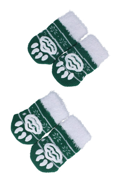 Set 2 Pares Calcetines Navideños Para Mascota Chic VERDE