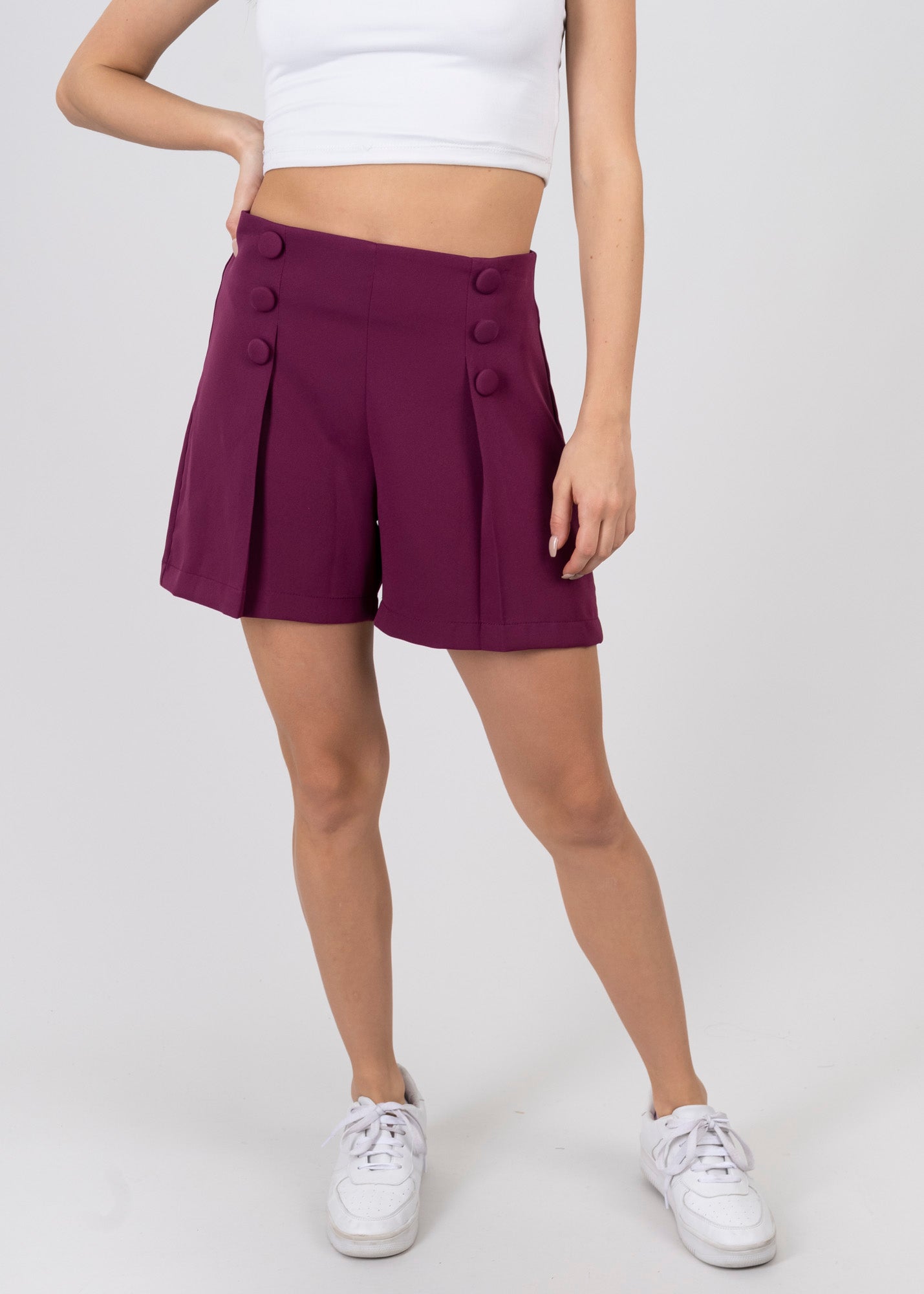 Falda short tableada BUGAMBILIA