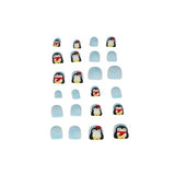 Set 24 uñas pingüino