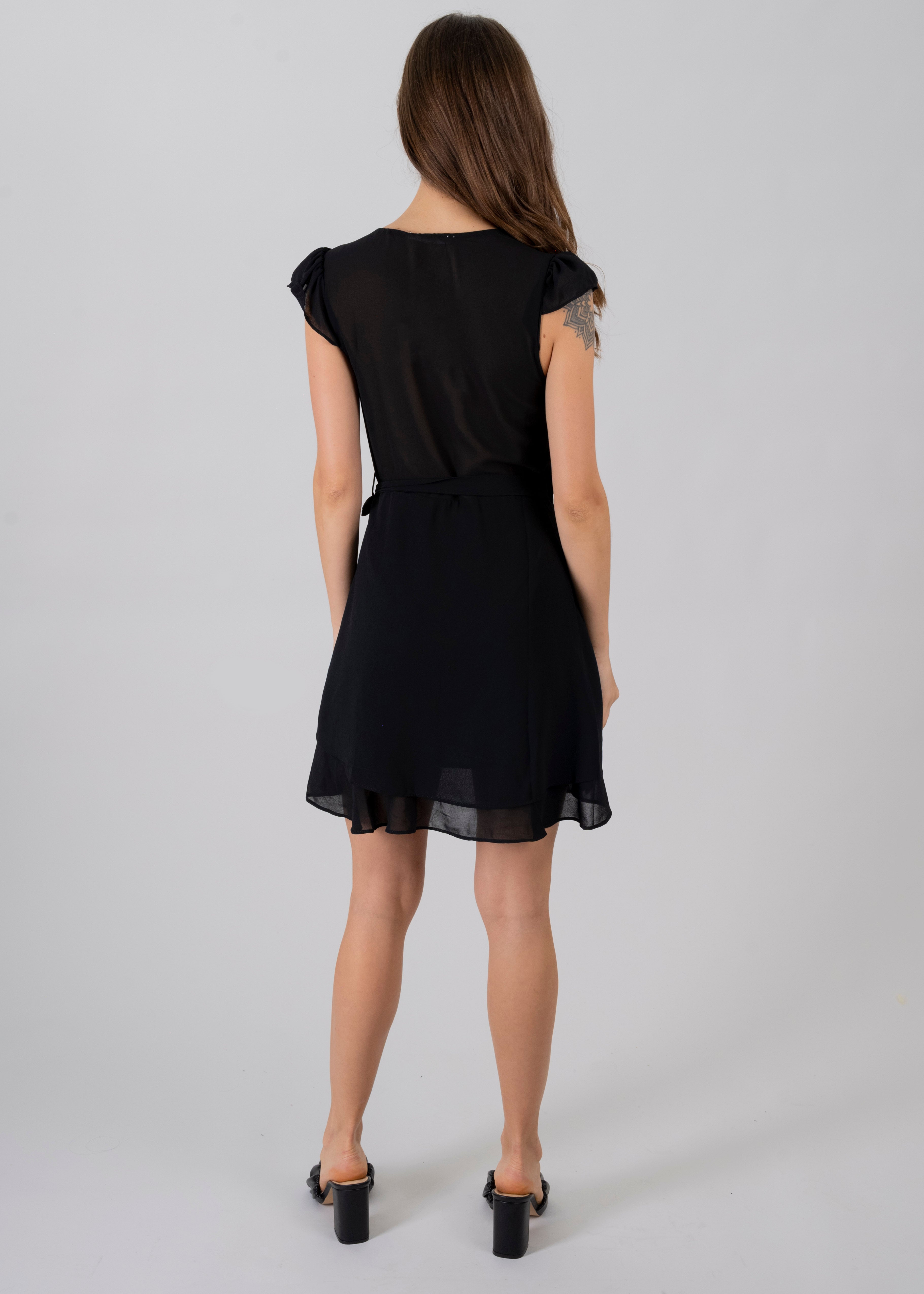 Vestido wrap olanes NEGRO