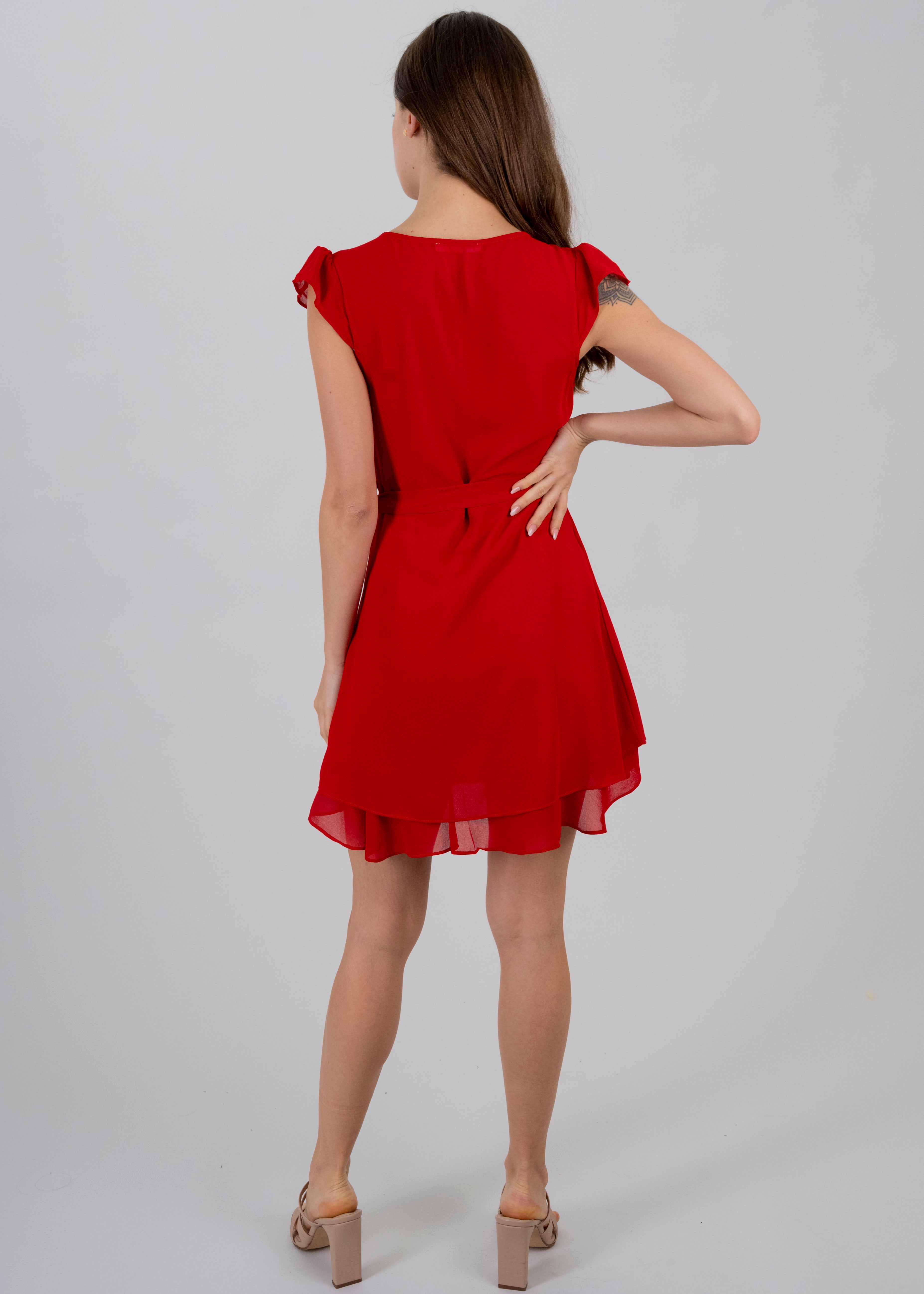 Vestido wrap olanes ROJO