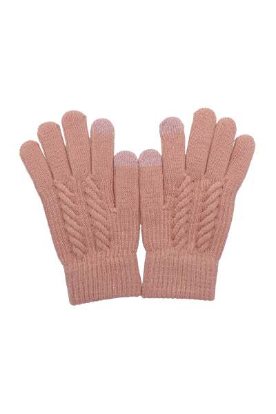 Guantes acanalados trenza