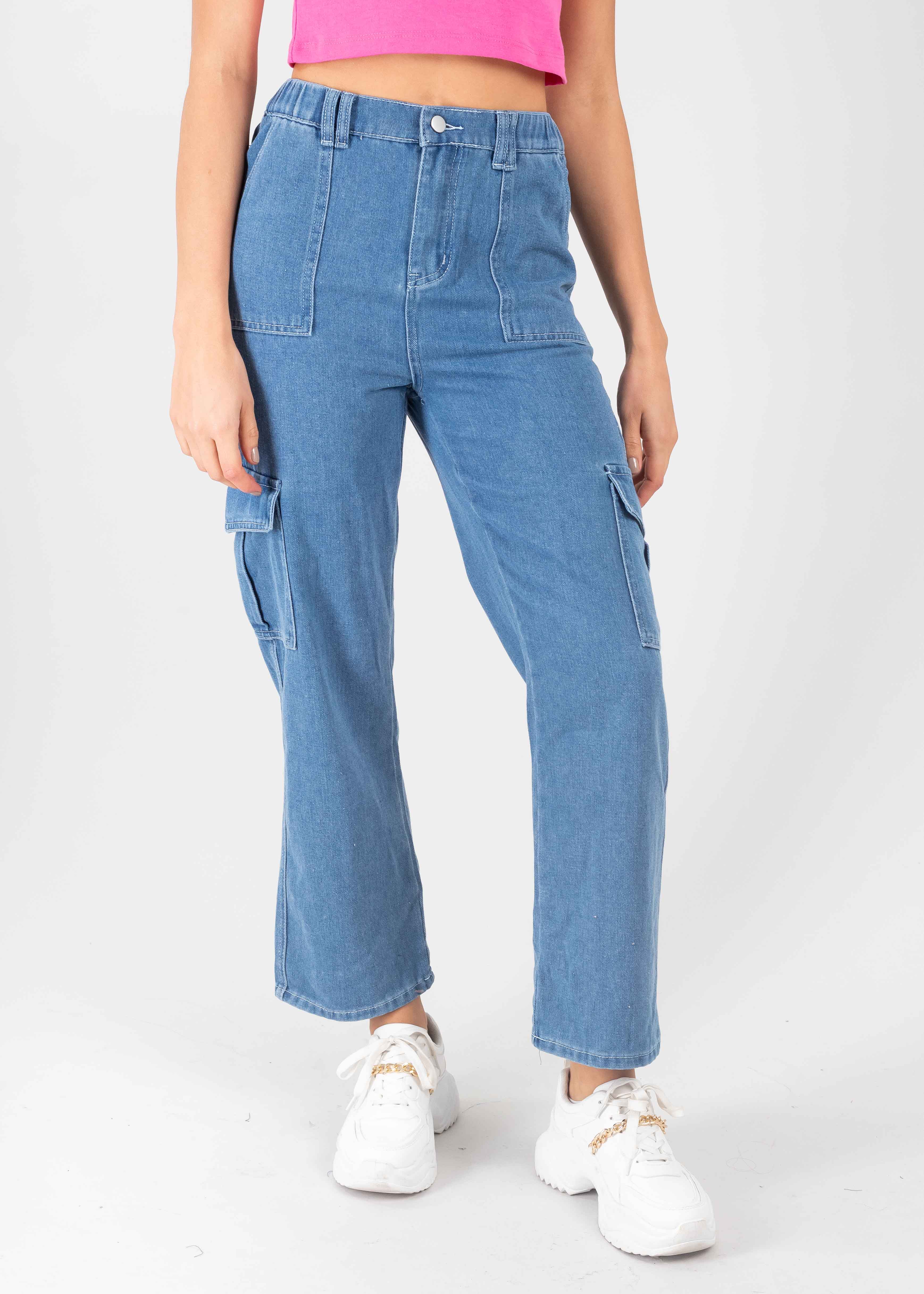 Jeans Cargo Costuras MEDIUM WASH