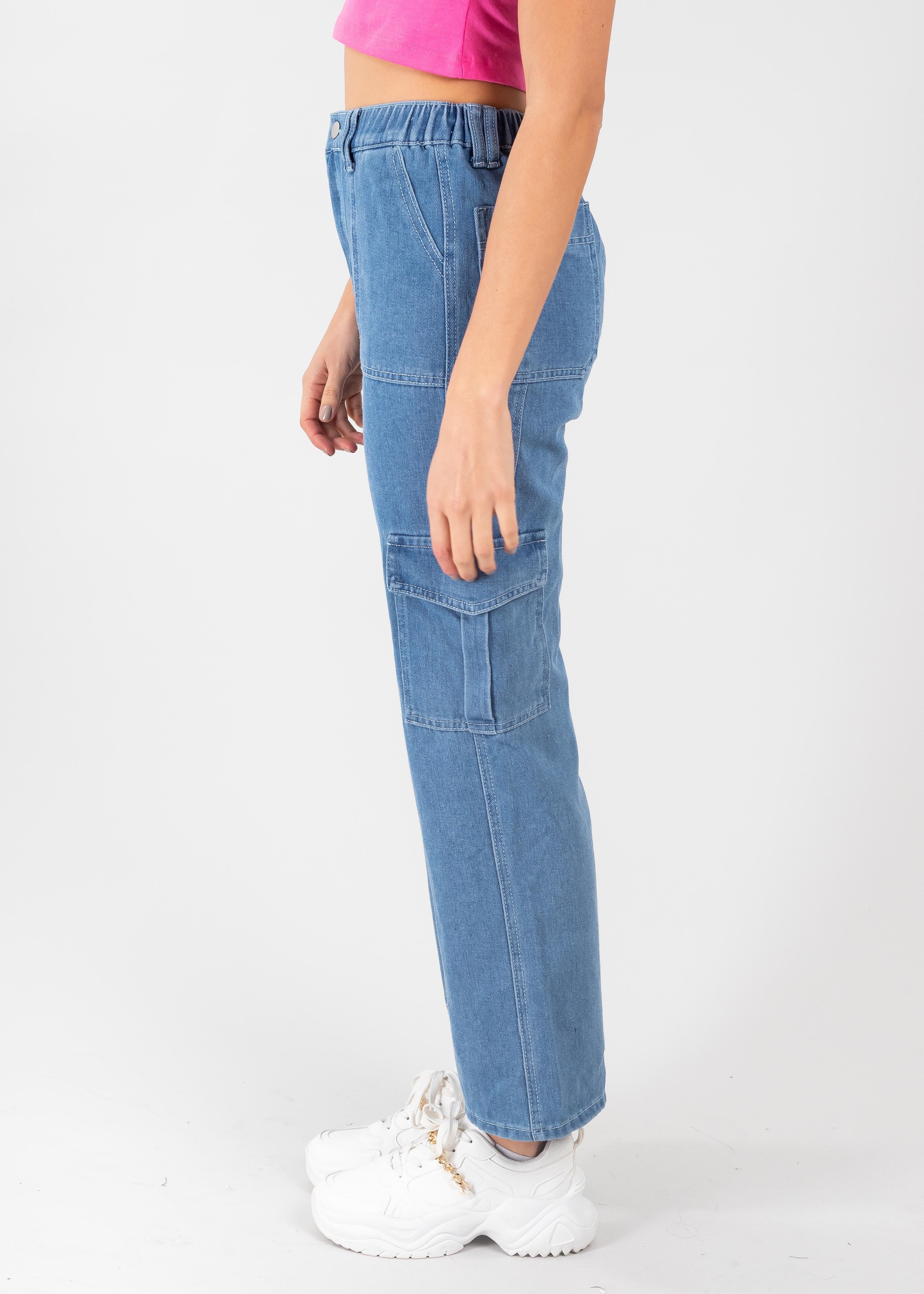 Jeans Cargo Costuras MEDIUM WASH