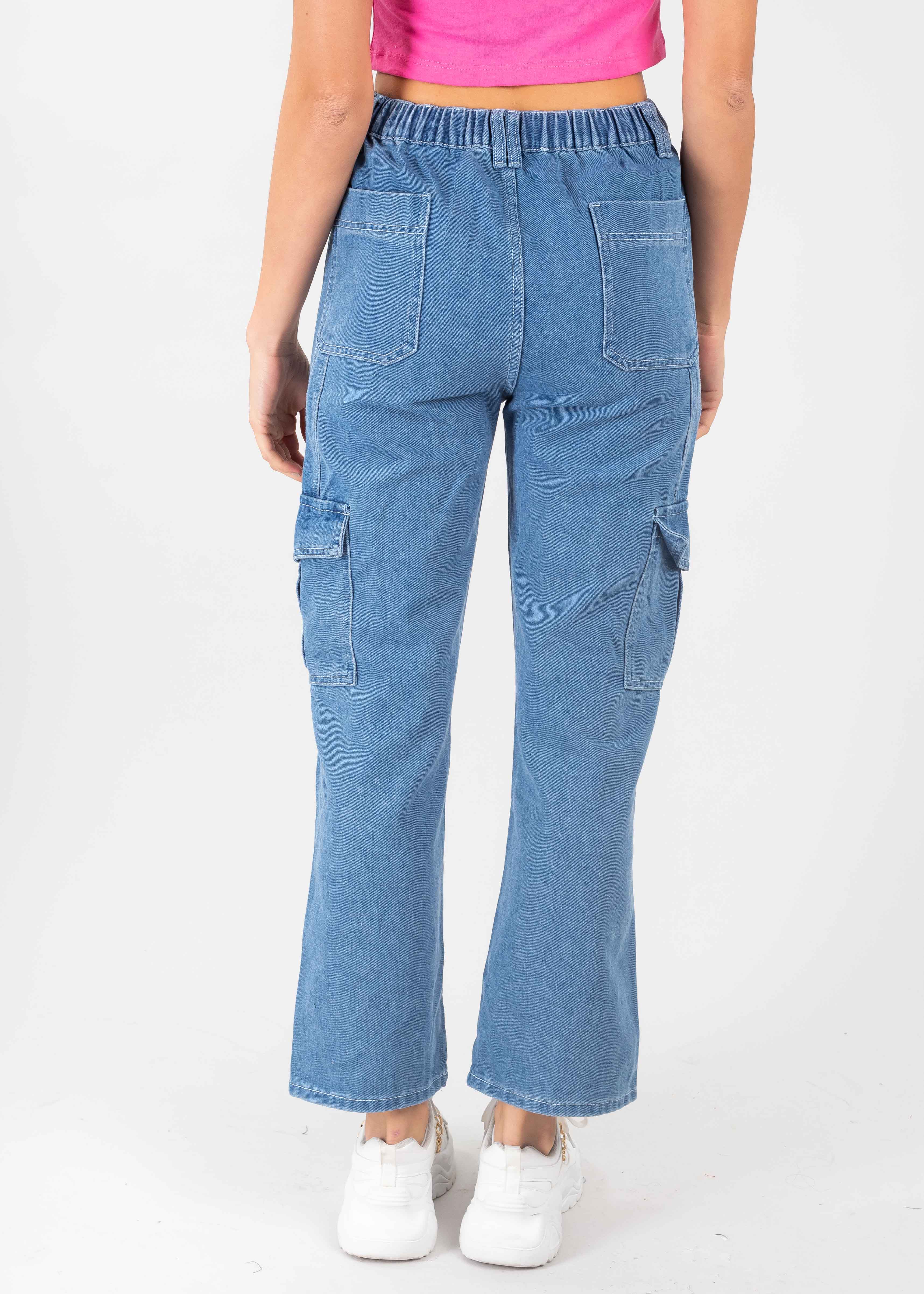 Jeans Cargo Costuras MEDIUM WASH