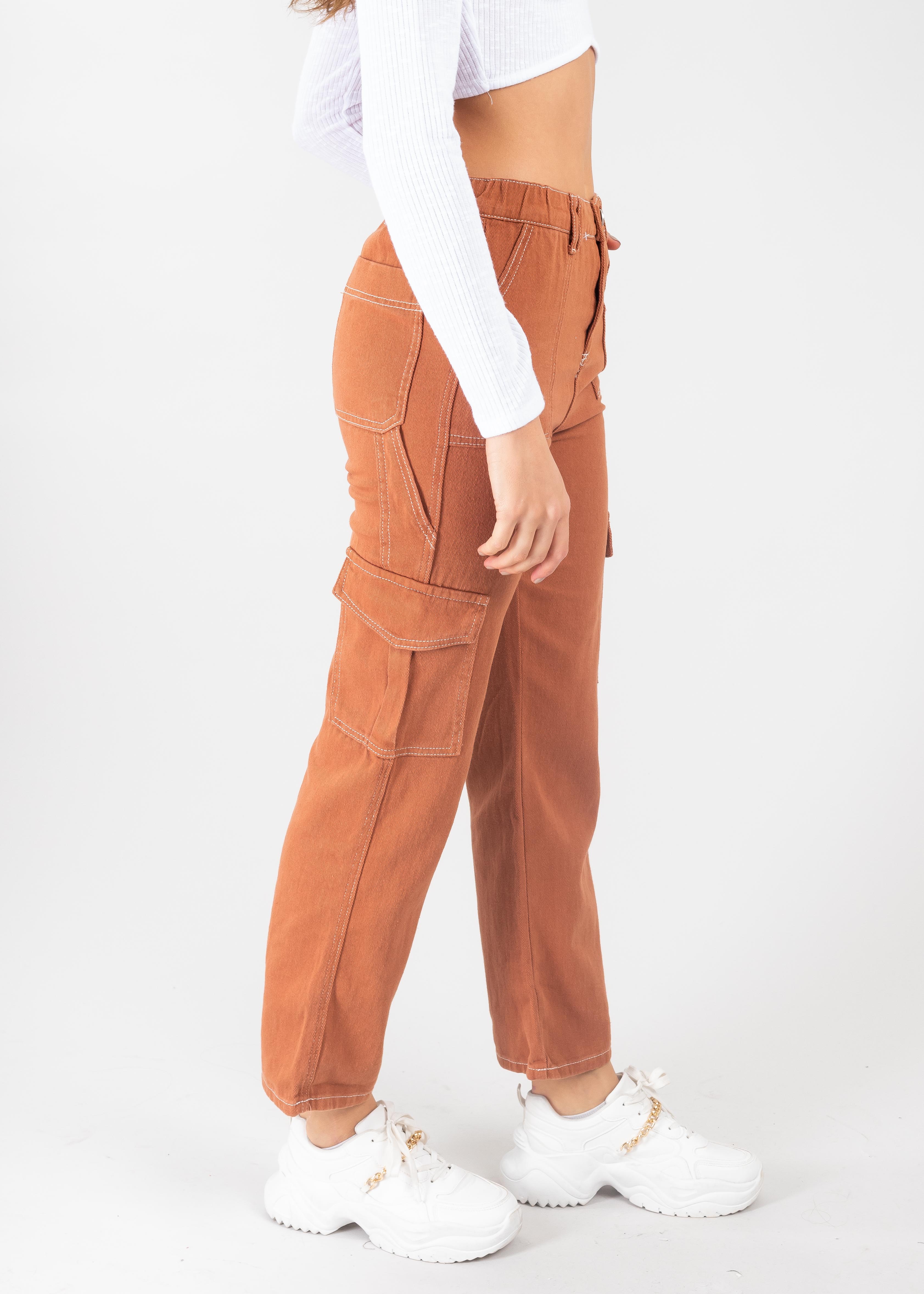 Jeans Cargo Costuras CAMELLO