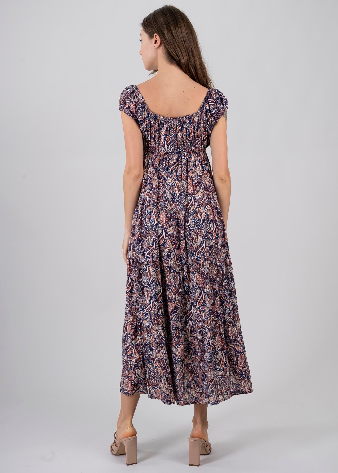 Vestido maxi amplio estampado MARINO COMBO