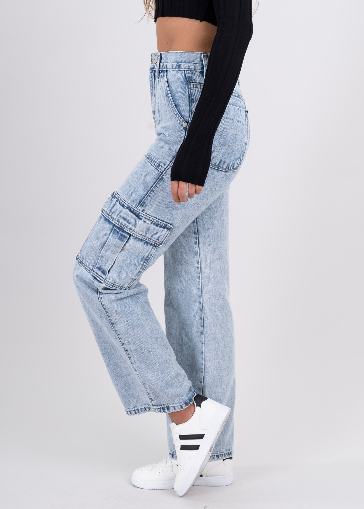 Jeans rectos bolsas cargo ACID LIGHT