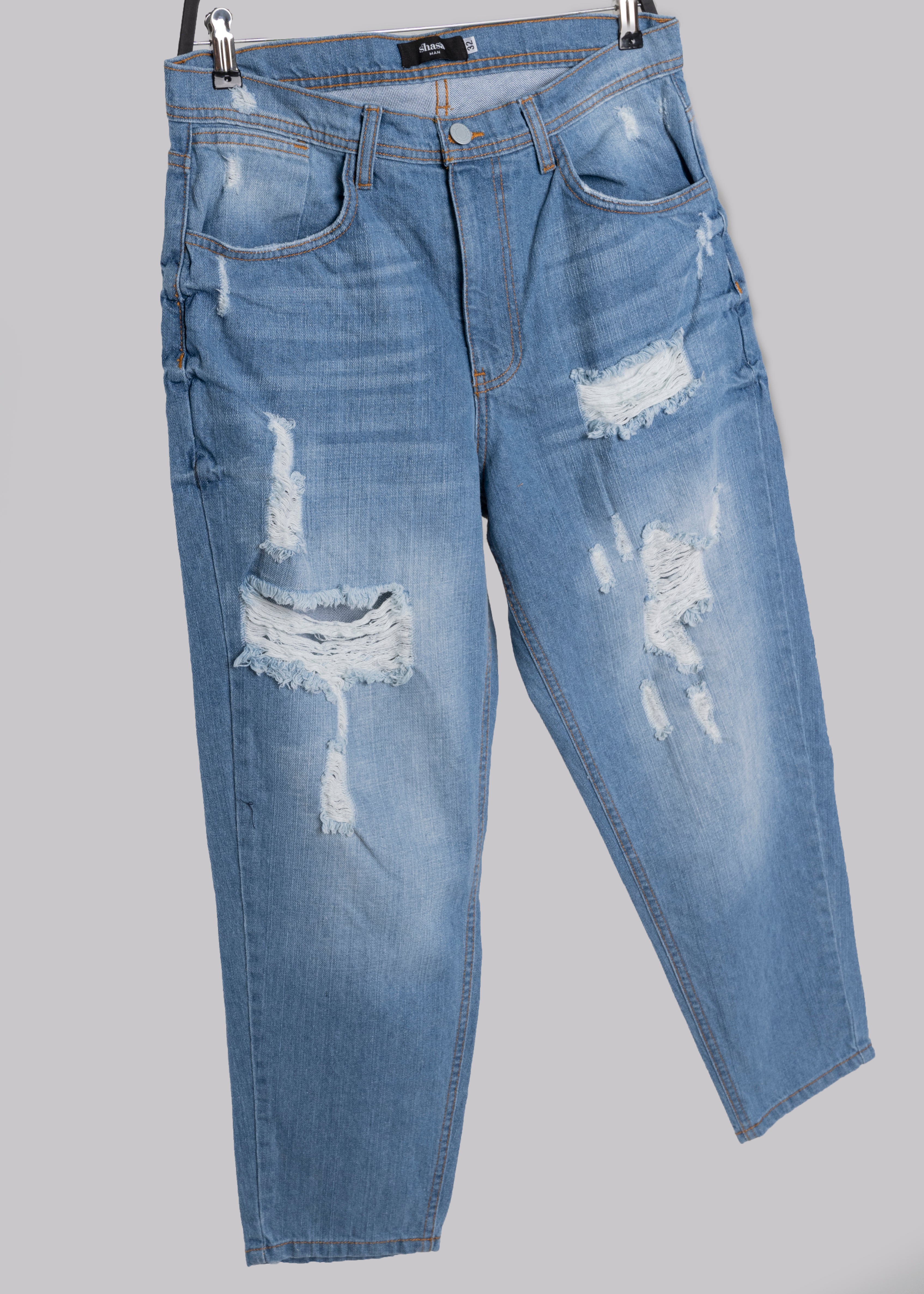 Jeans Baggy Destrucciones LIGHT WASH