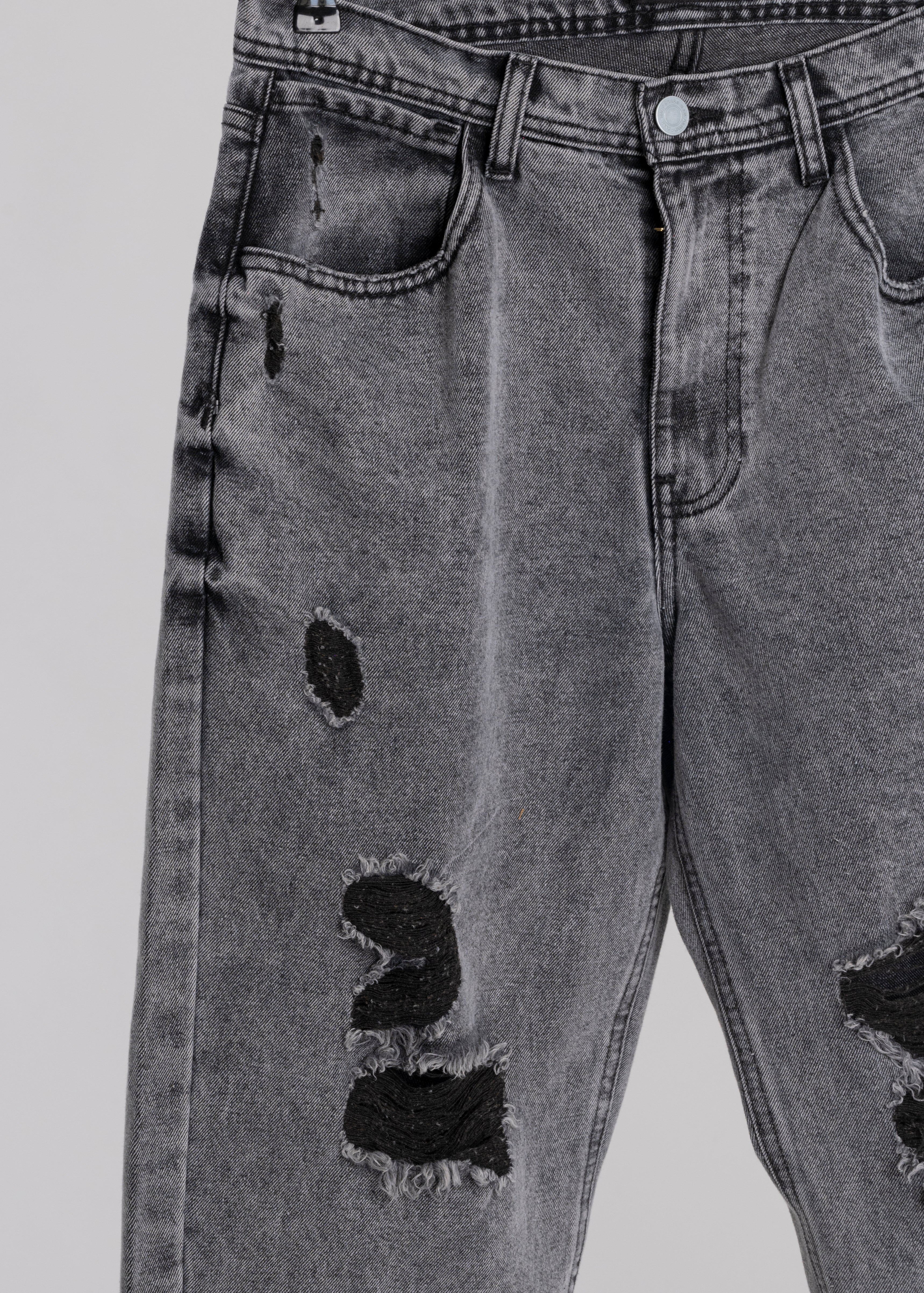 Jeans Baggy Destrucciones GRIS CLARO