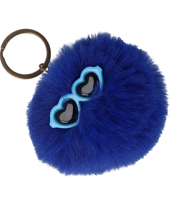 Llavero pompón lentes
