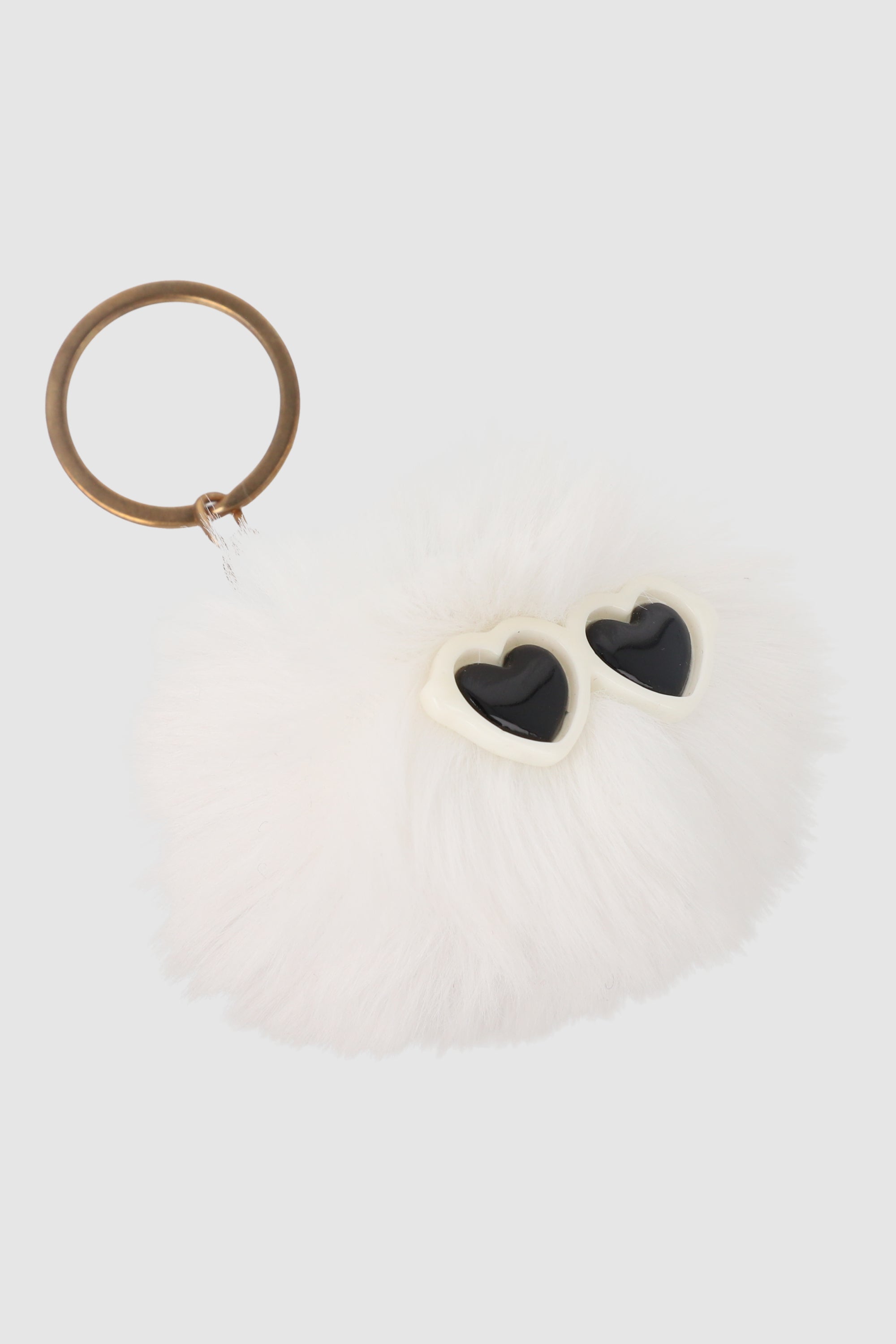 Llavero pompón lentes BLANCO