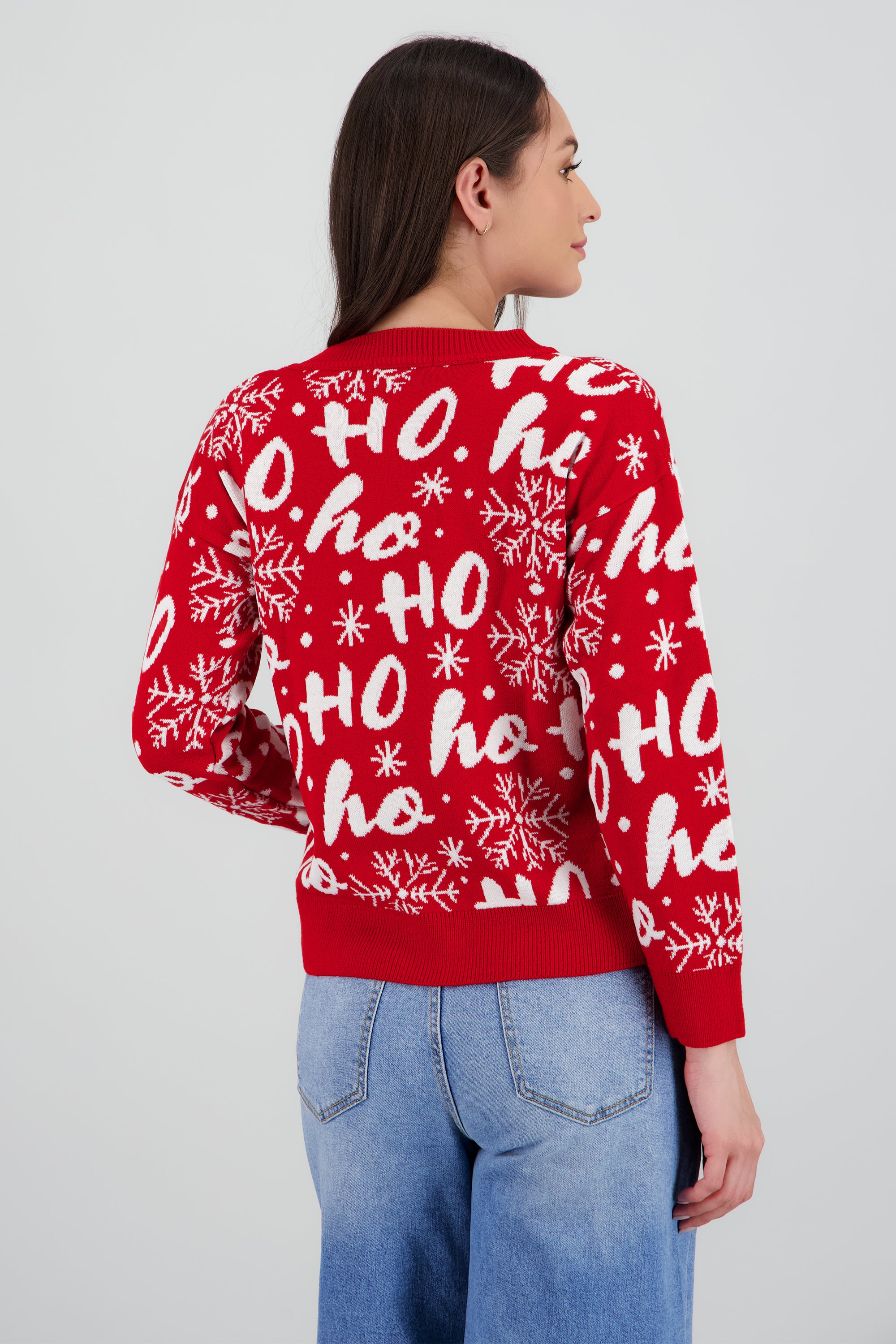 Suéter navideño ho ho ROJO COMBO