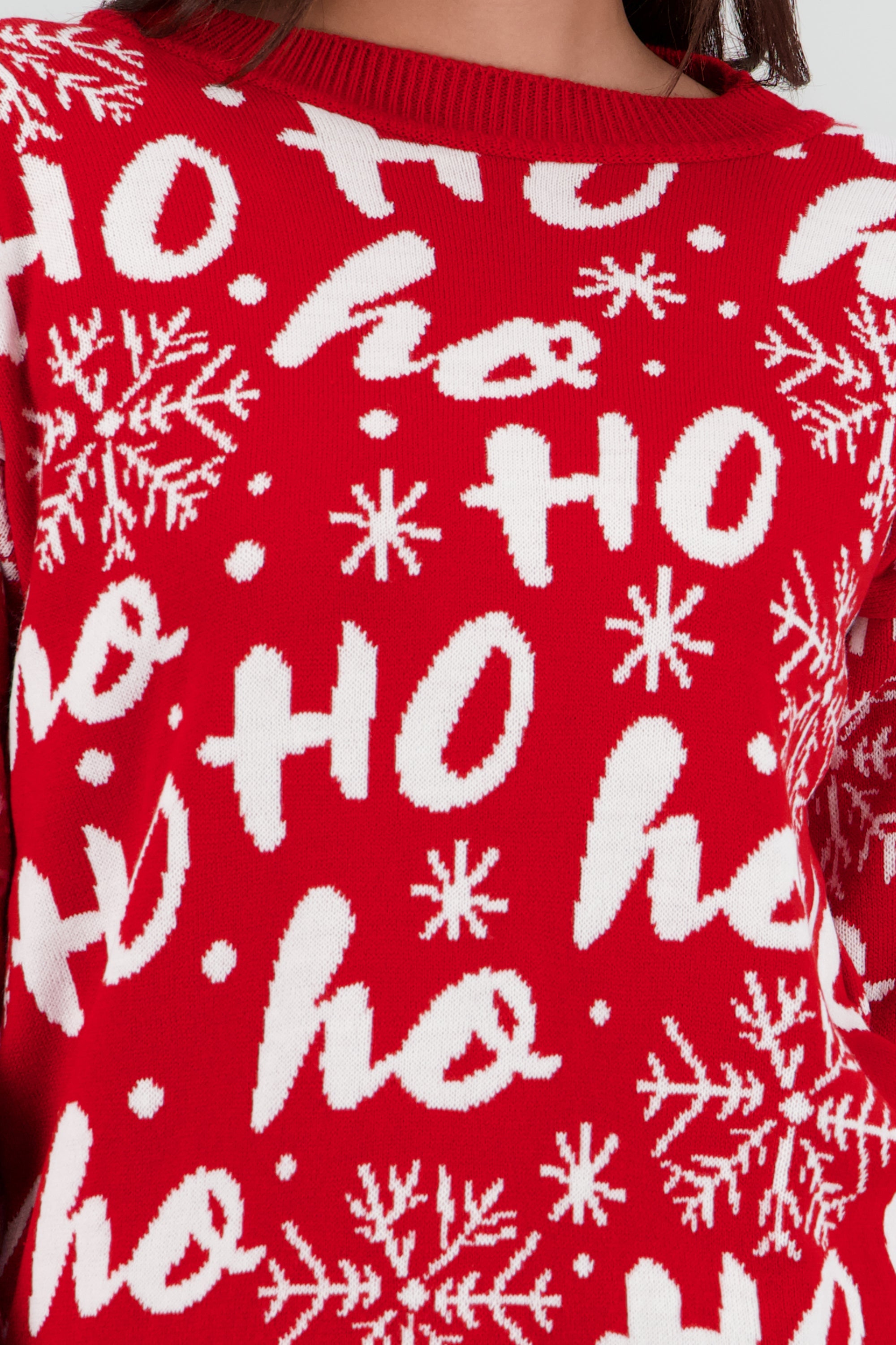 Suéter navideño ho ho ROJO COMBO