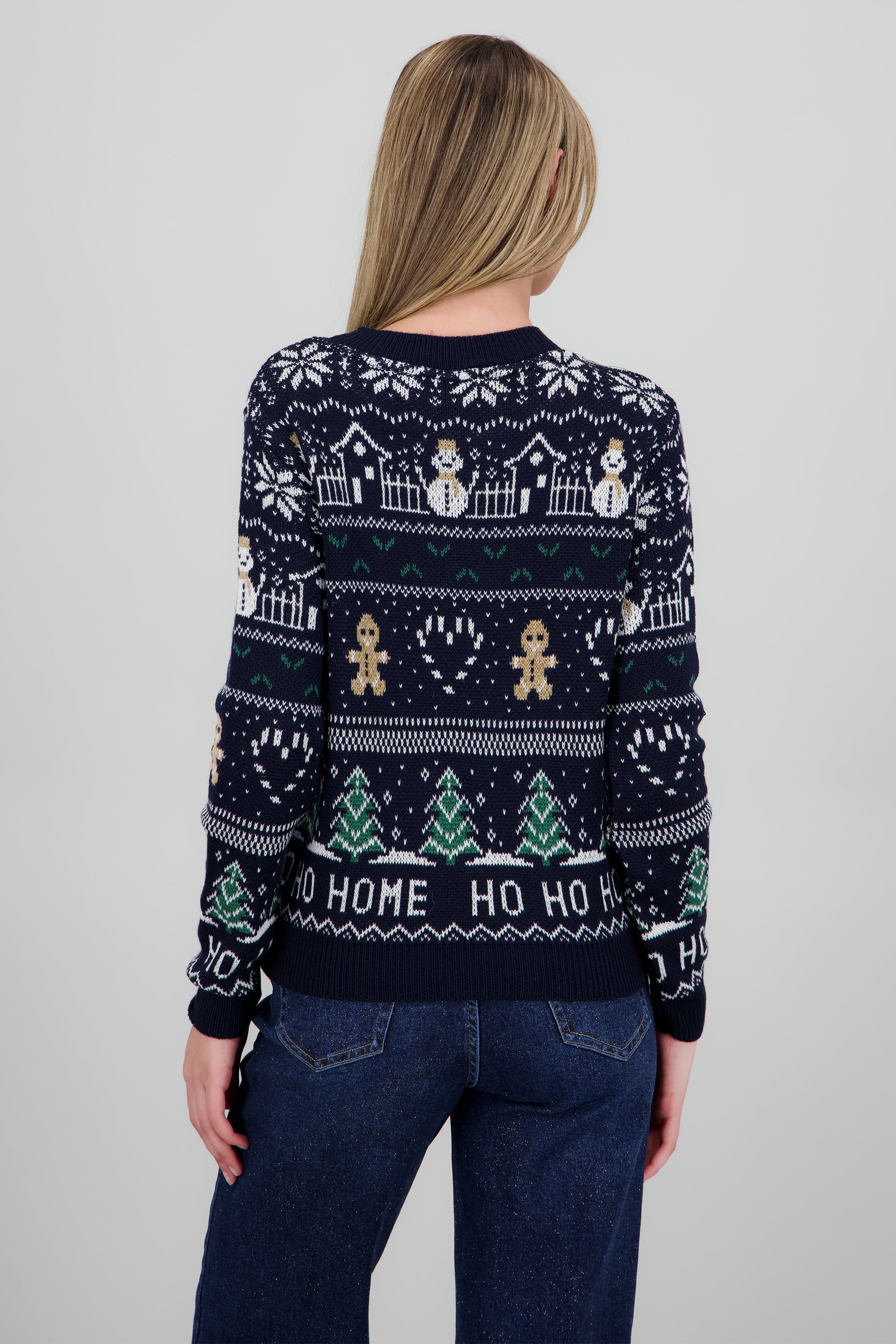 Suéter navideño galleta MARINO COMBO