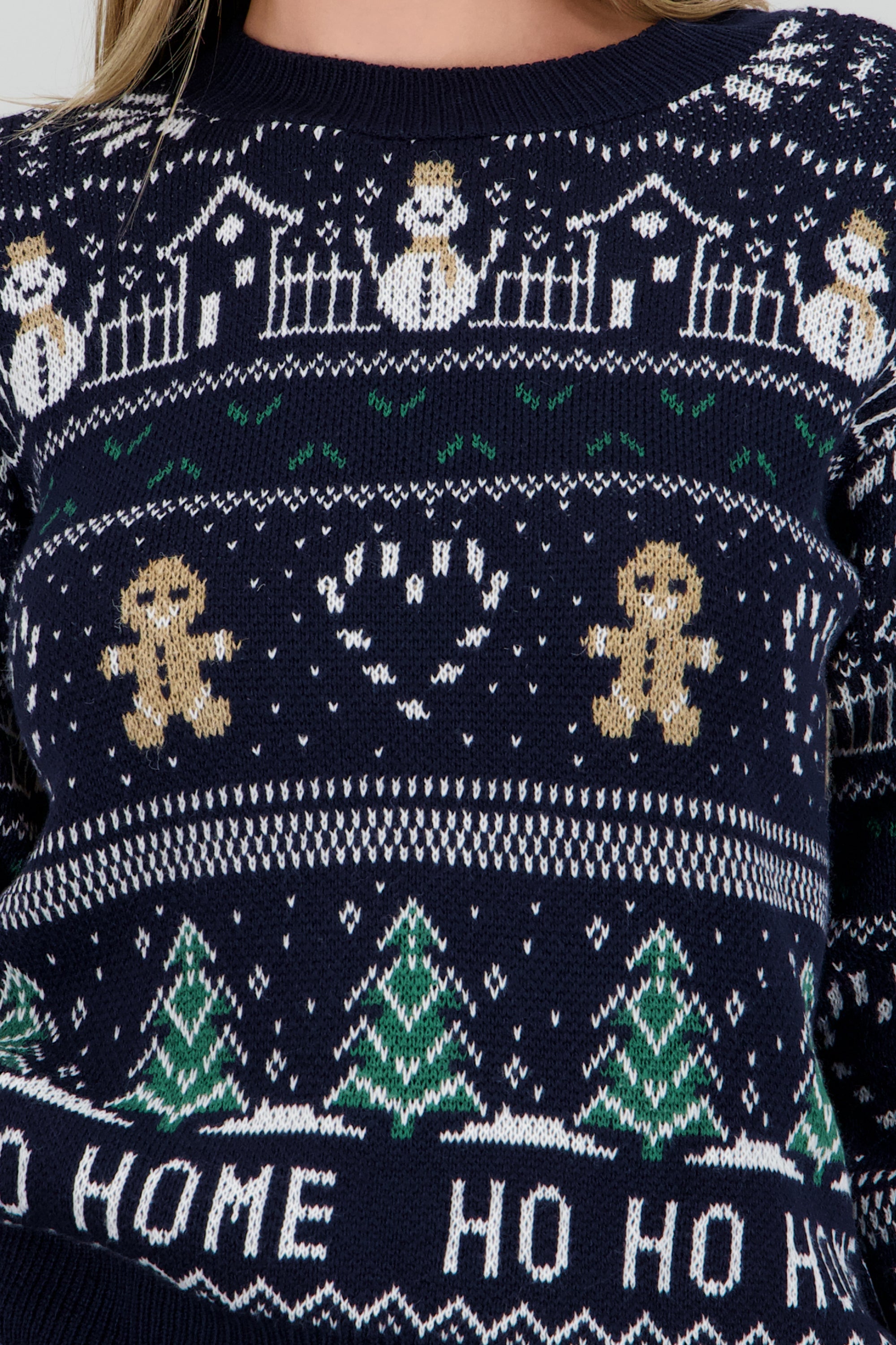 Suéter navideño galleta MARINO COMBO