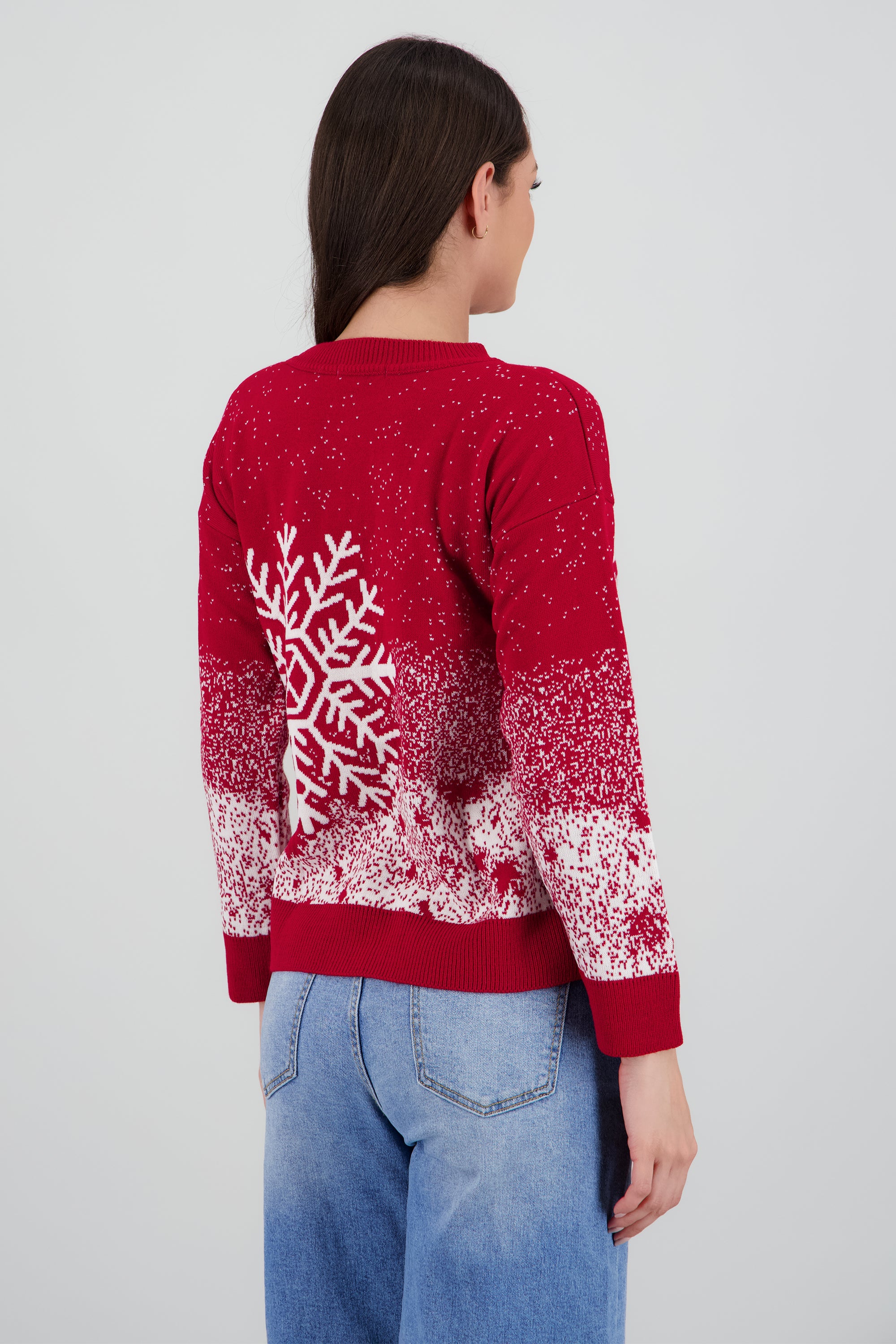 Suéter navideño copo nieve ROJO COMBO