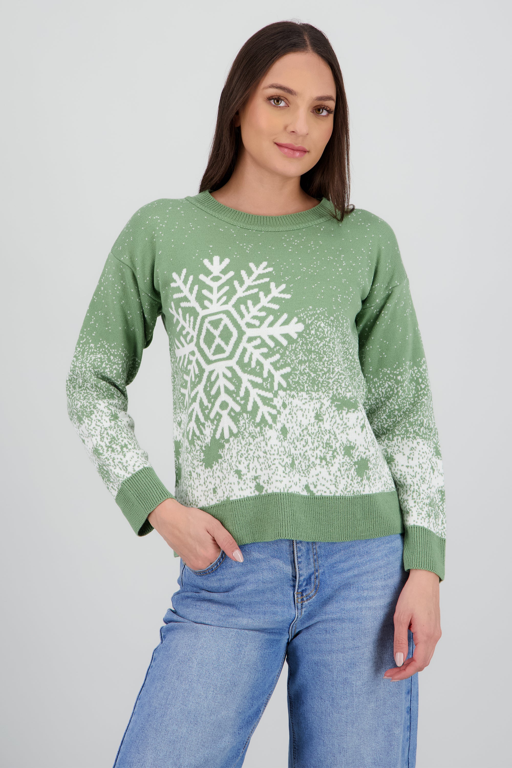 Suéter navideño copo nieve SAGE