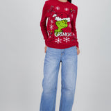 Suéter Grinch botas navideñas