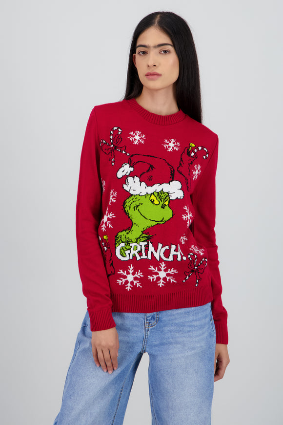 Suéter Grinch botas navideñas