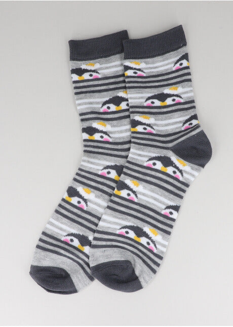 Calcetines pingüinos GRIS