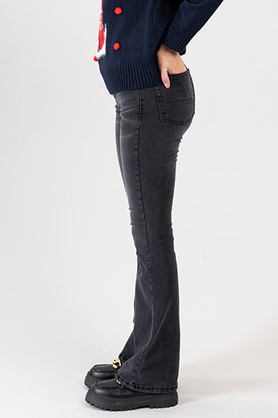 Jeans Flare Lisos GRIS