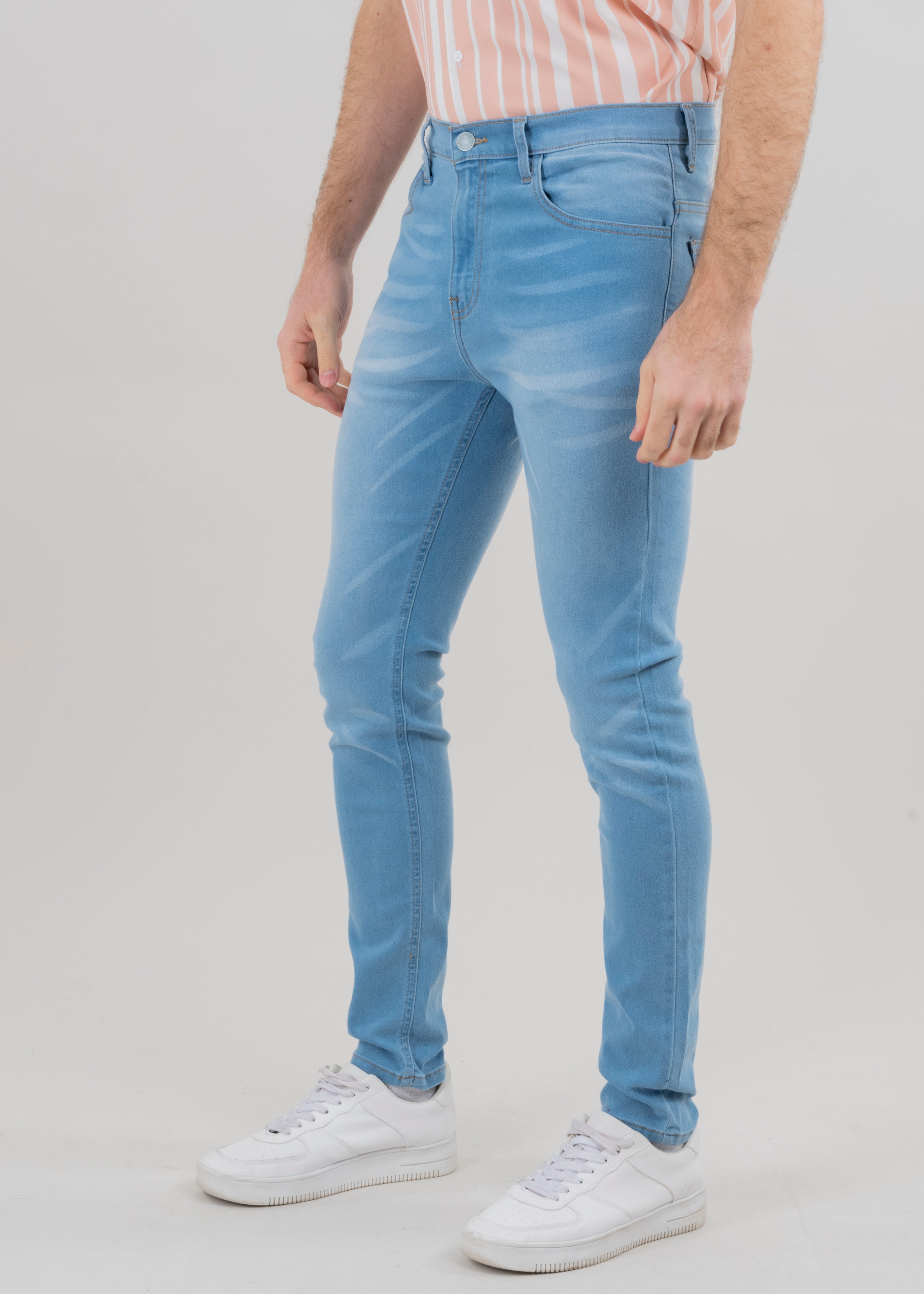 Jeans skinny deslavados MEDIUM WASH