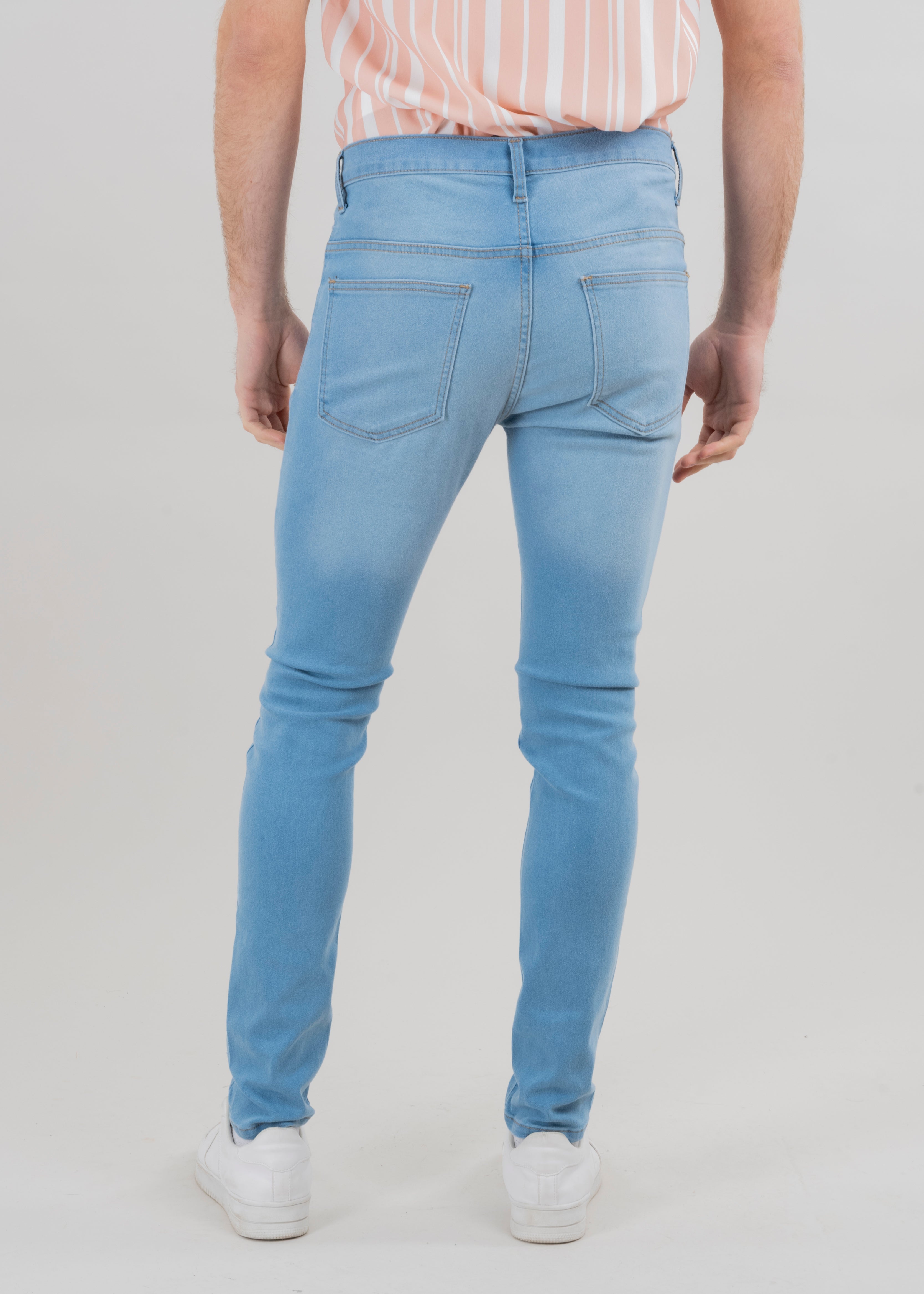 Jeans skinny deslavados MEDIUM WASH
