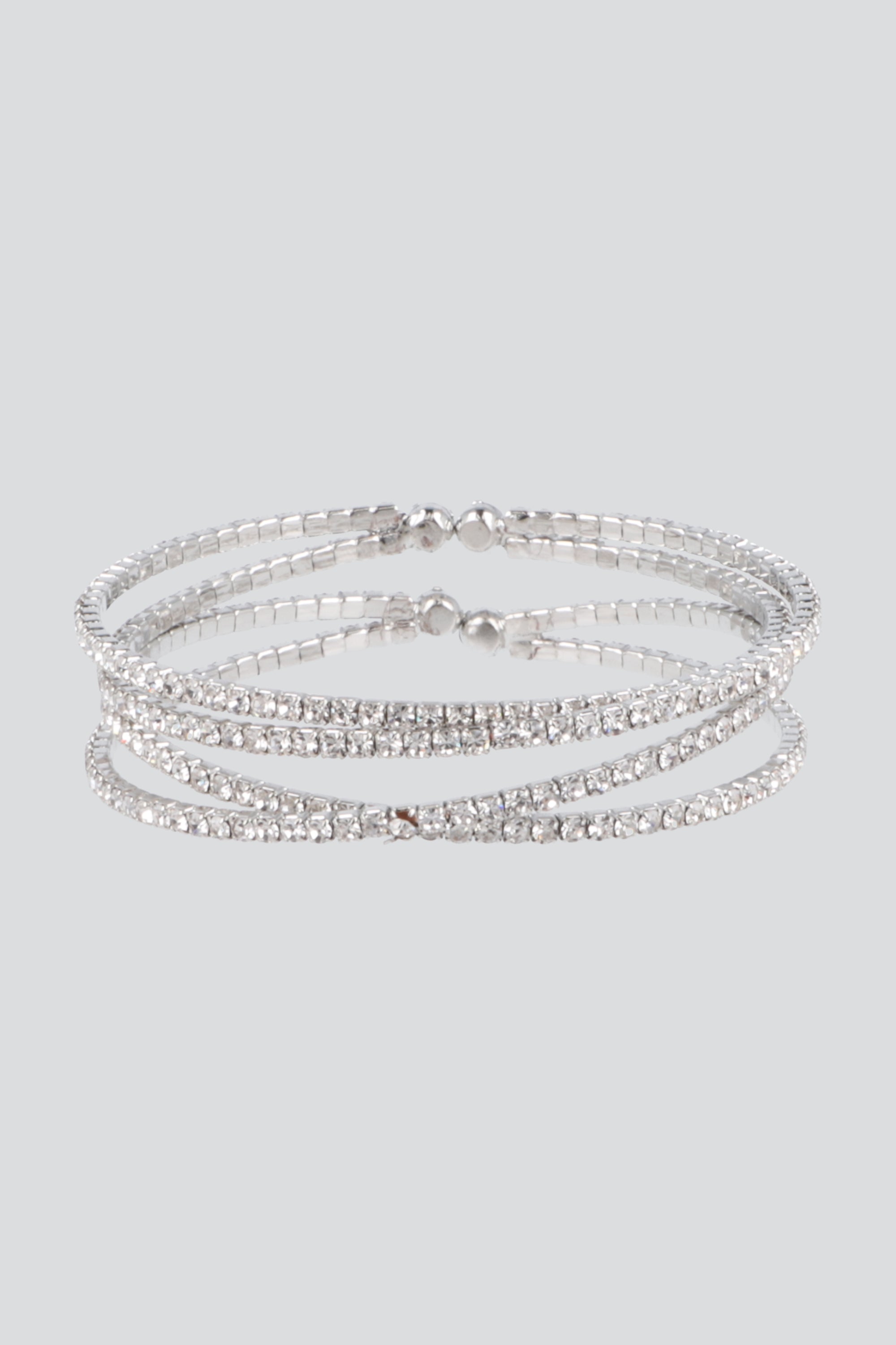 Brazalete Cuff Brillos PLATA