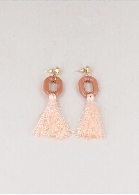 Aretes Carey Tassel HUESO