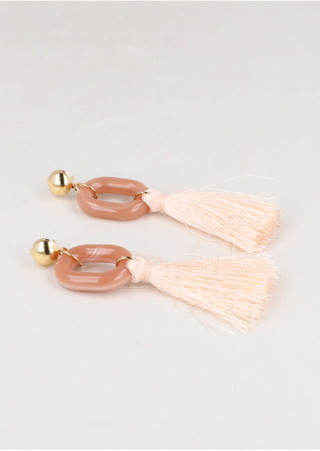 Aretes Carey Tassel HUESO