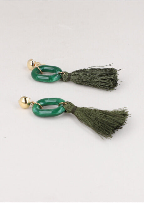 Aretes Carey Tassel OLIVO