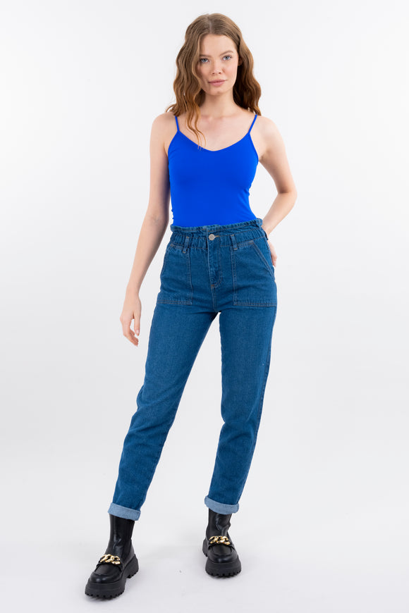 Jeans paper bag dobladillo