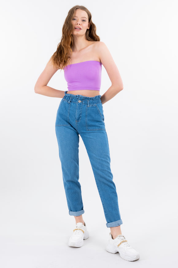 Jeans paper bag dobladillo