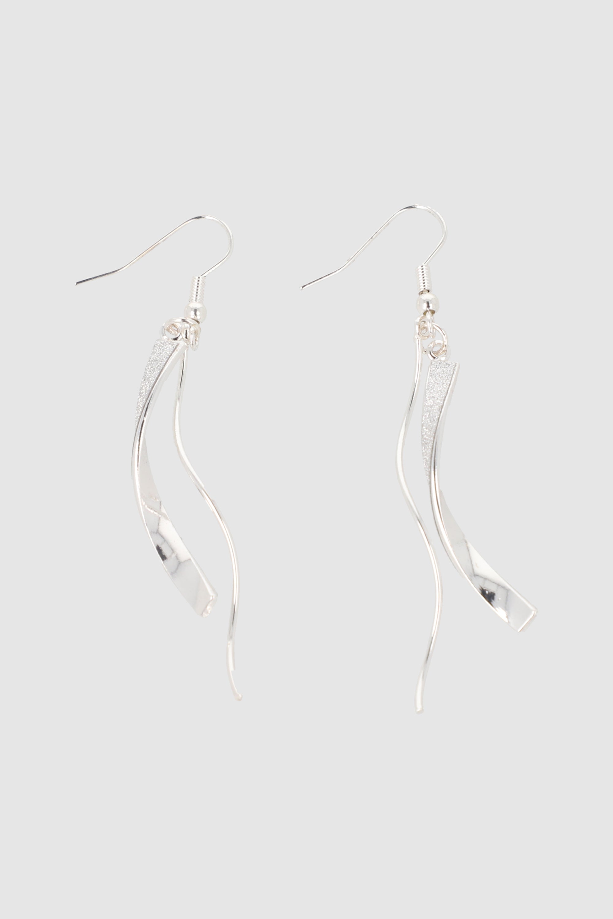 Aretes remolino brillos PLATA