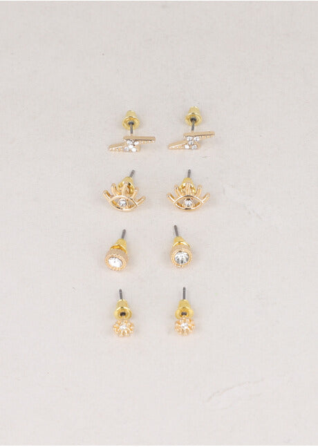 4 Pr Aretes Ojo ORO