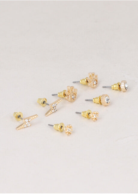 4 Pr Aretes Ojo ORO