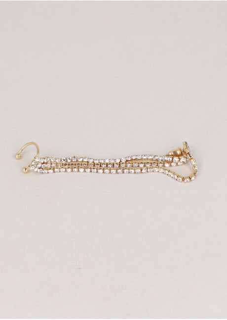 Earcuff Lineas Brillos ORO