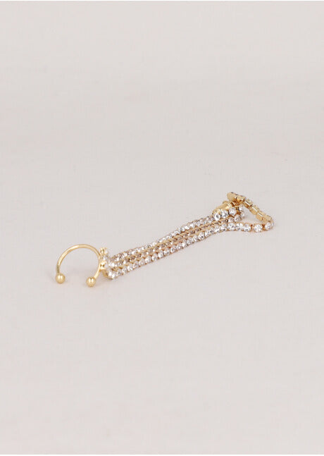 Earcuff Lineas Brillos ORO