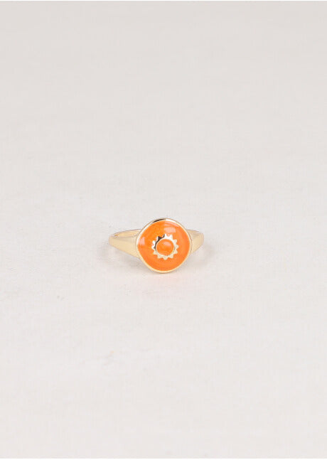 Anillo Asmaltado Astro NARANJA