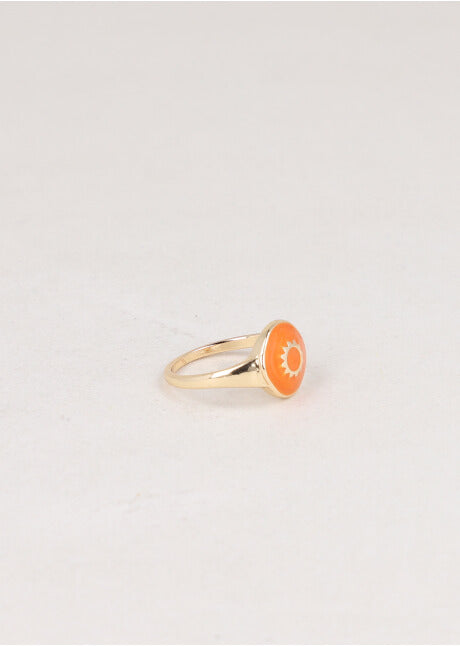 Anillo Asmaltado Astro NARANJA