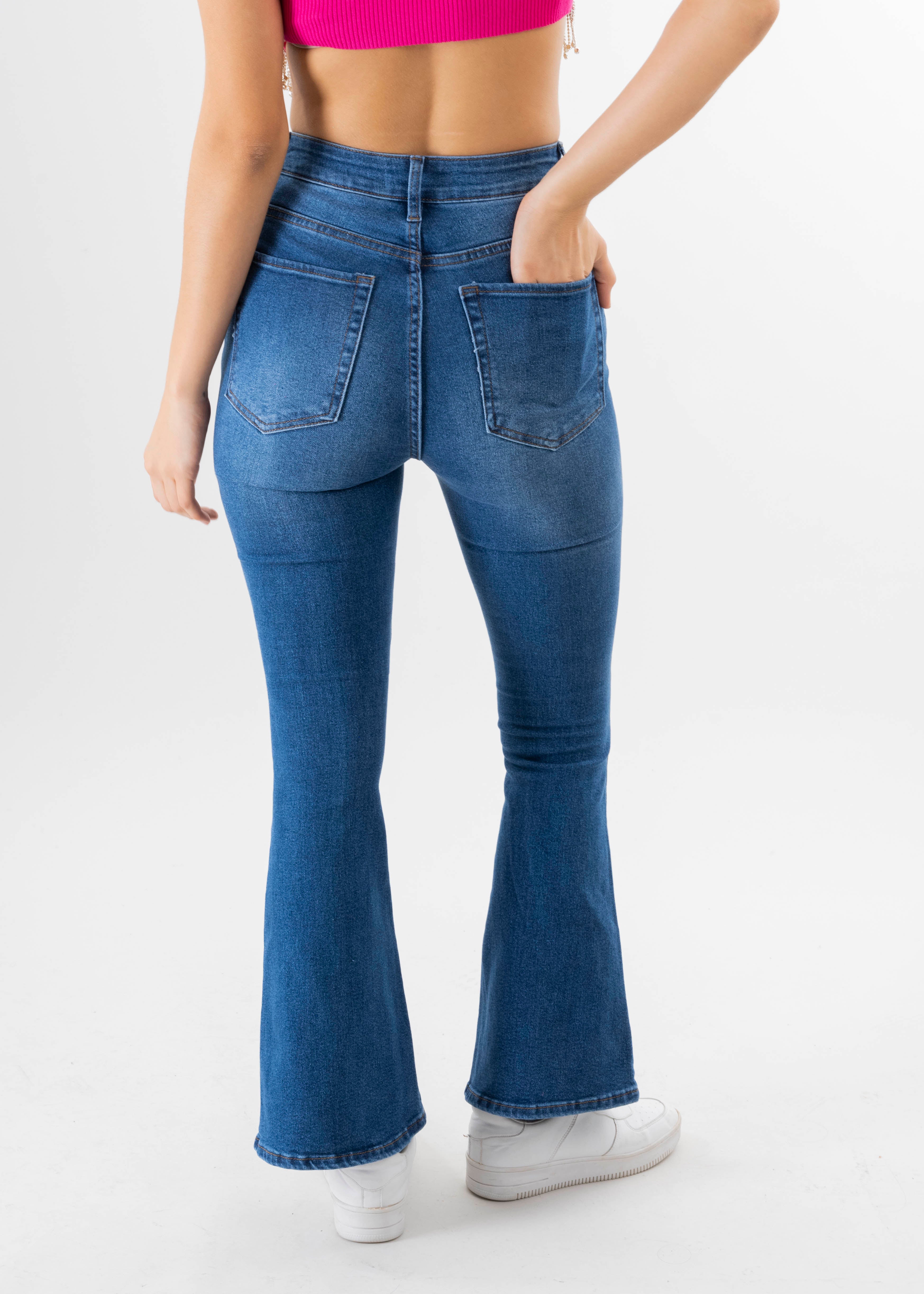 Jeans Flared Deslavado LIGHT WASH