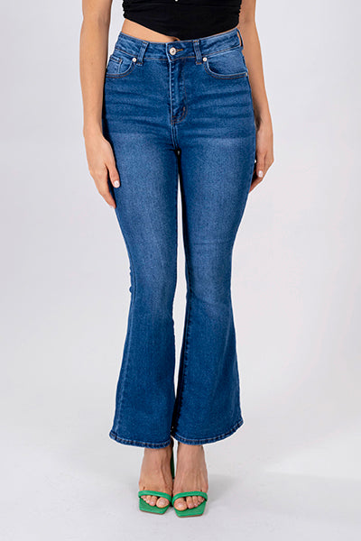 Jeans Flared Deslavado MEDIUM WASH