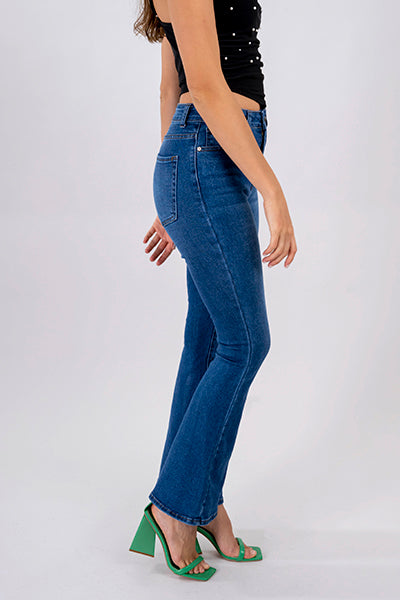 Jeans Flared Deslavado MEDIUM WASH